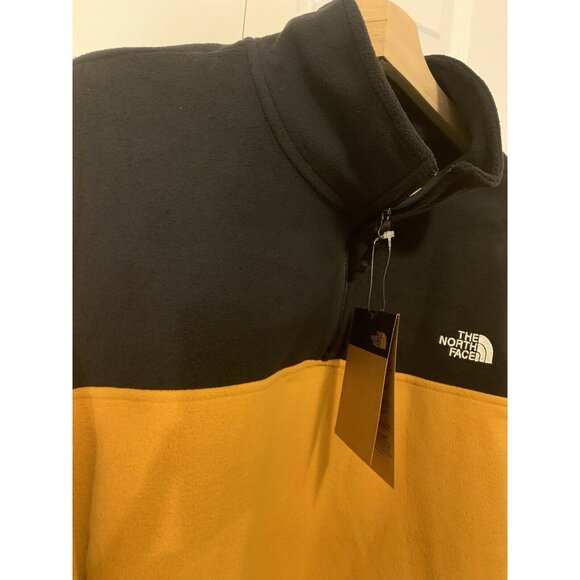 The North Face Fleece Pullover Sweater Jacket Men’s Sz L Gold Black - Picture 7 of 9